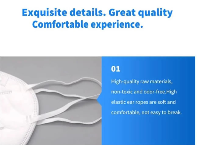 5-3 Ply Earloop Anti Dust Pollution, Corona Virus Ce & Fda Approved Reusable Face Mask N95