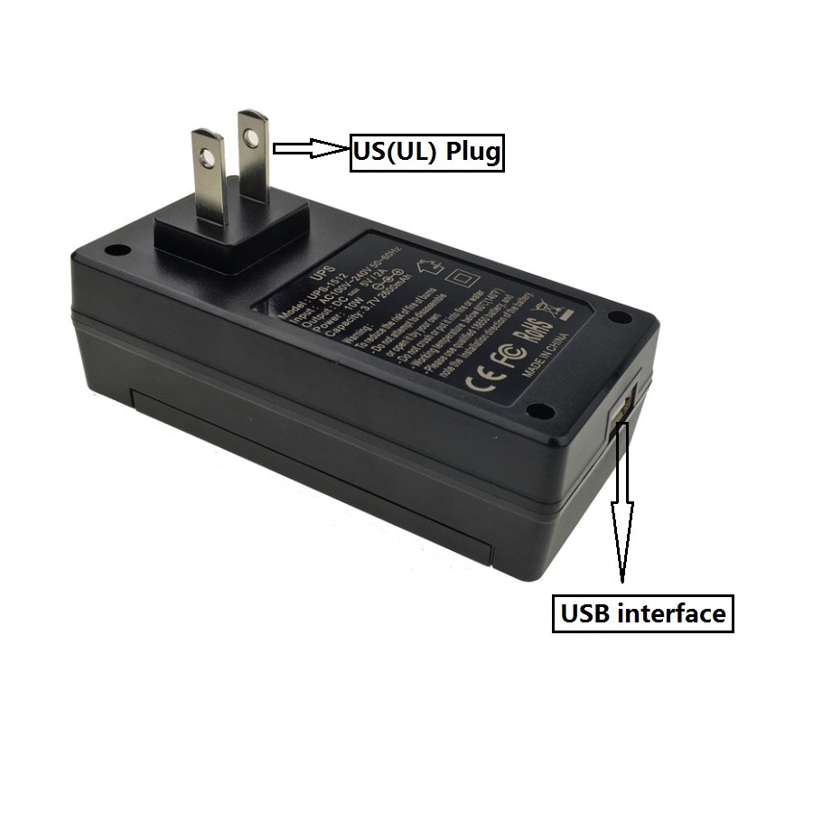 Wall plug 5v 1a 2a ac power adapter for IP camera with backup battery