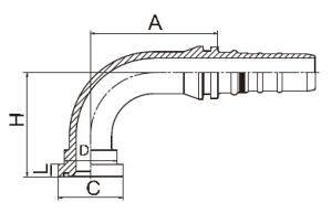  FL Interlock Hose Fittings , SAE Hydraulic Flange Fittings 9000PSI Manufactures