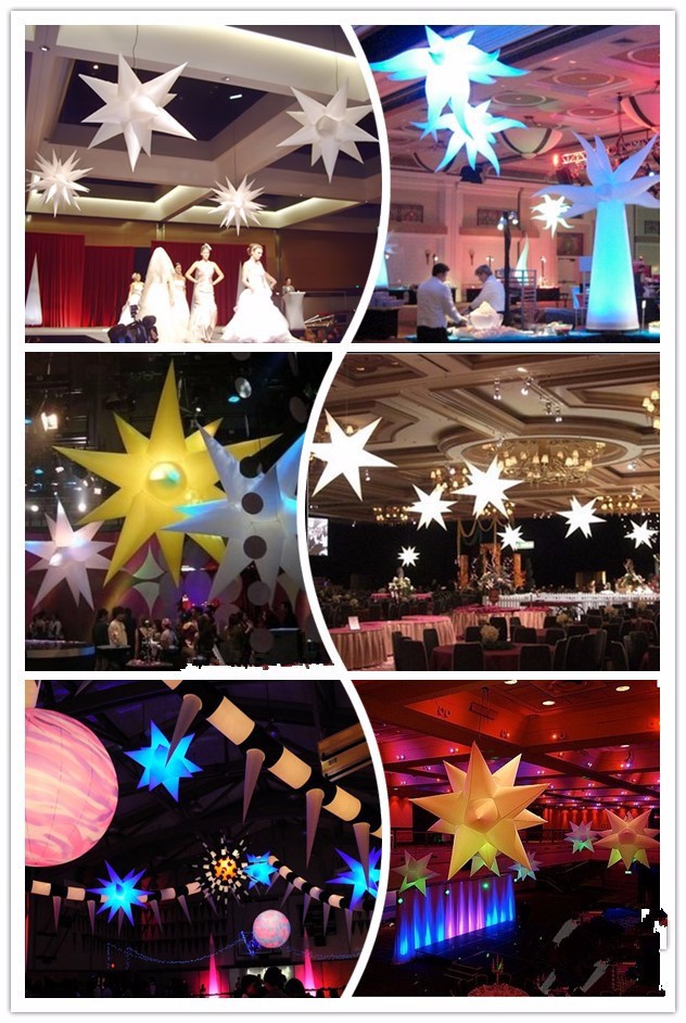 LED Inflatable Sun with Light for Club and Party Decoration