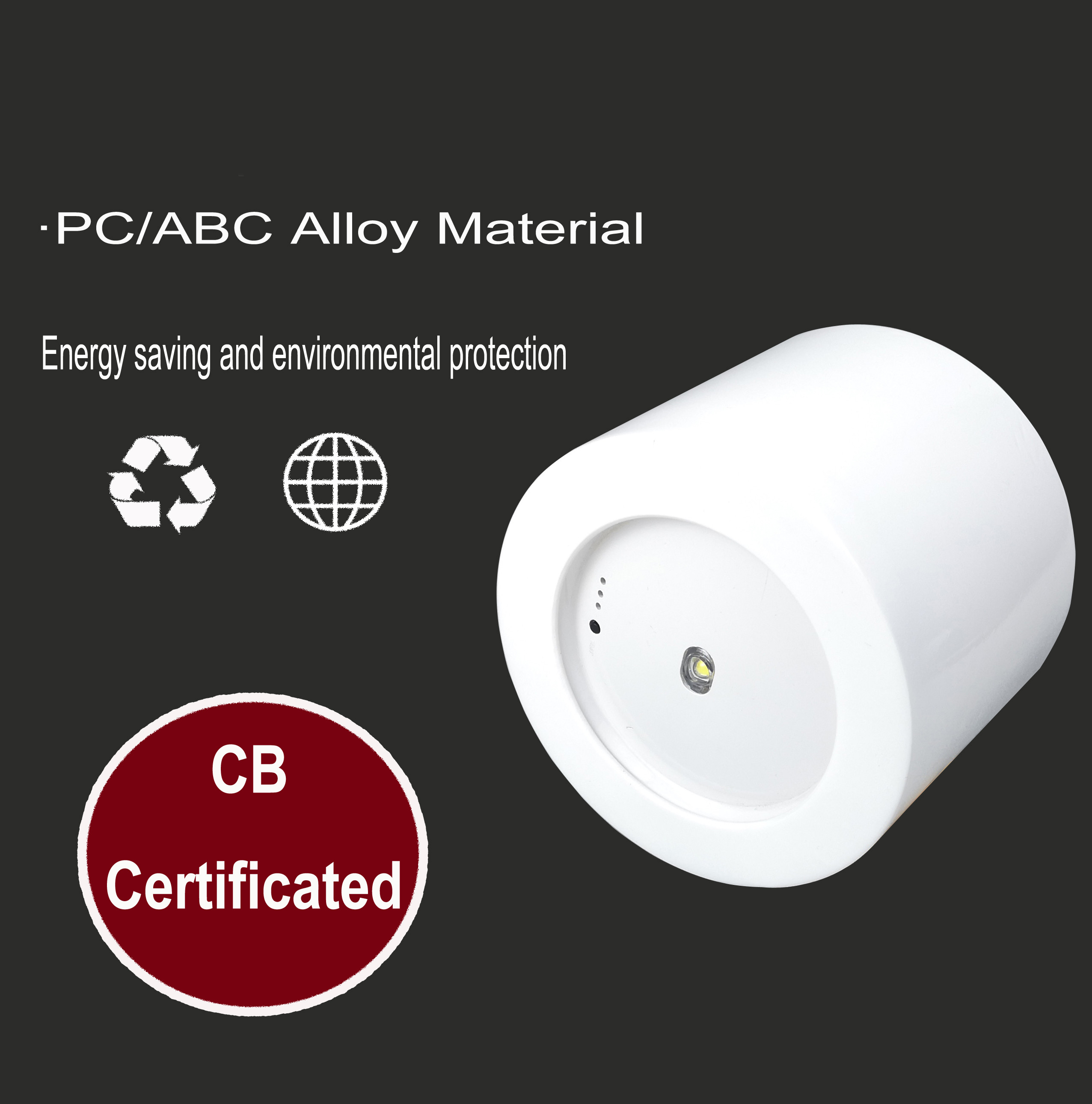 emergency light downlight 3w wall recessed exit sign