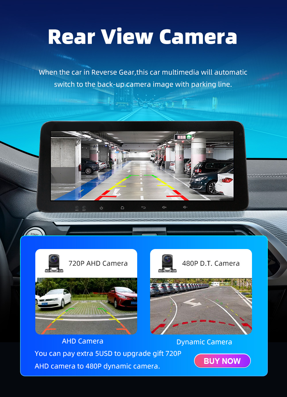 10.33 inch Universal Car Multimedia System with 4 64GB Storage and Android 11 12
