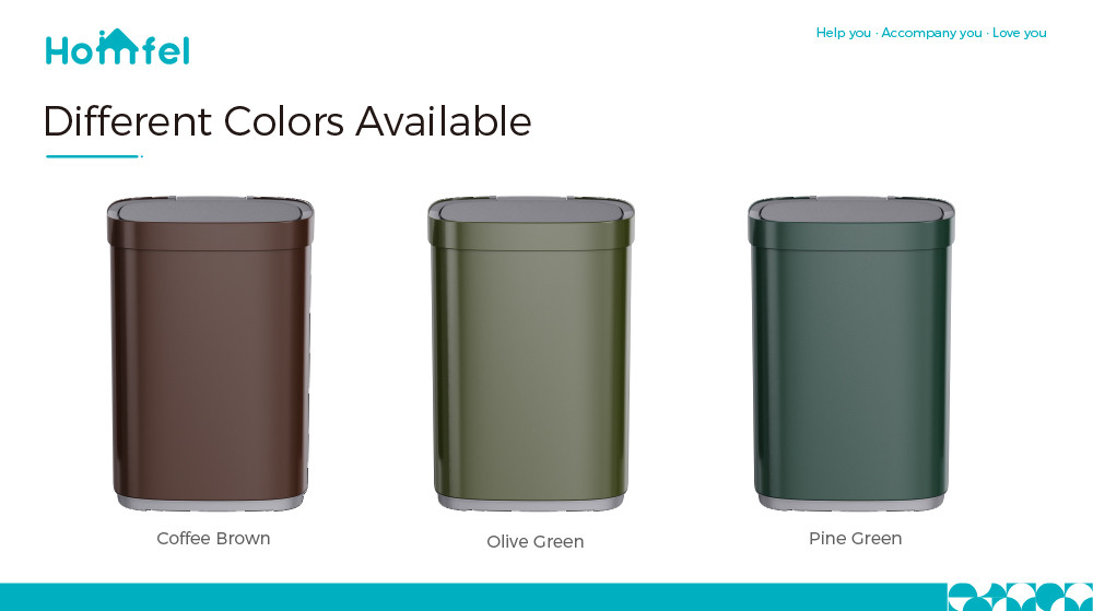 Home Stainless Steel Garbage Bin with Automatic Sensor and Batteries Required Customized Smart Trash Bin