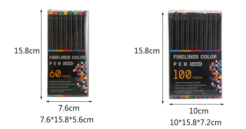 Watercolor Art Marker Pen Set of 12 Fine Point Markers for Writing and Fineliner Art