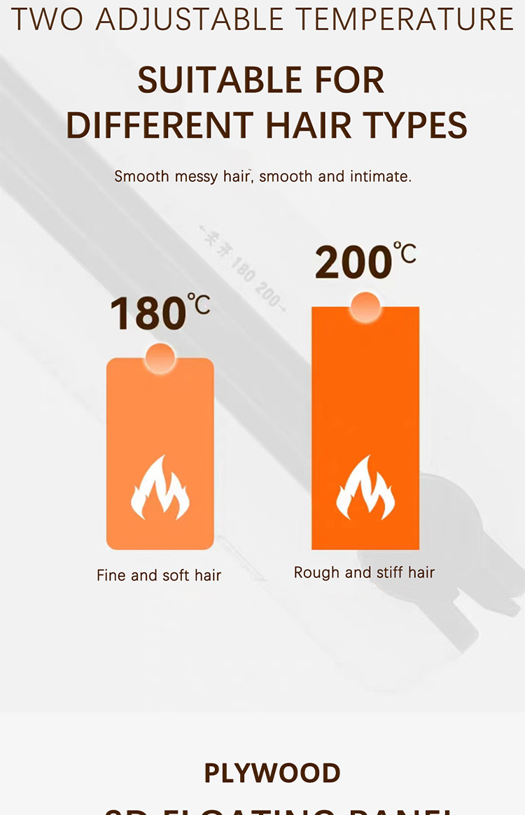 Roll Straight Dual Ceramic Hair Straightening Iron with 2200mah Battery Cell