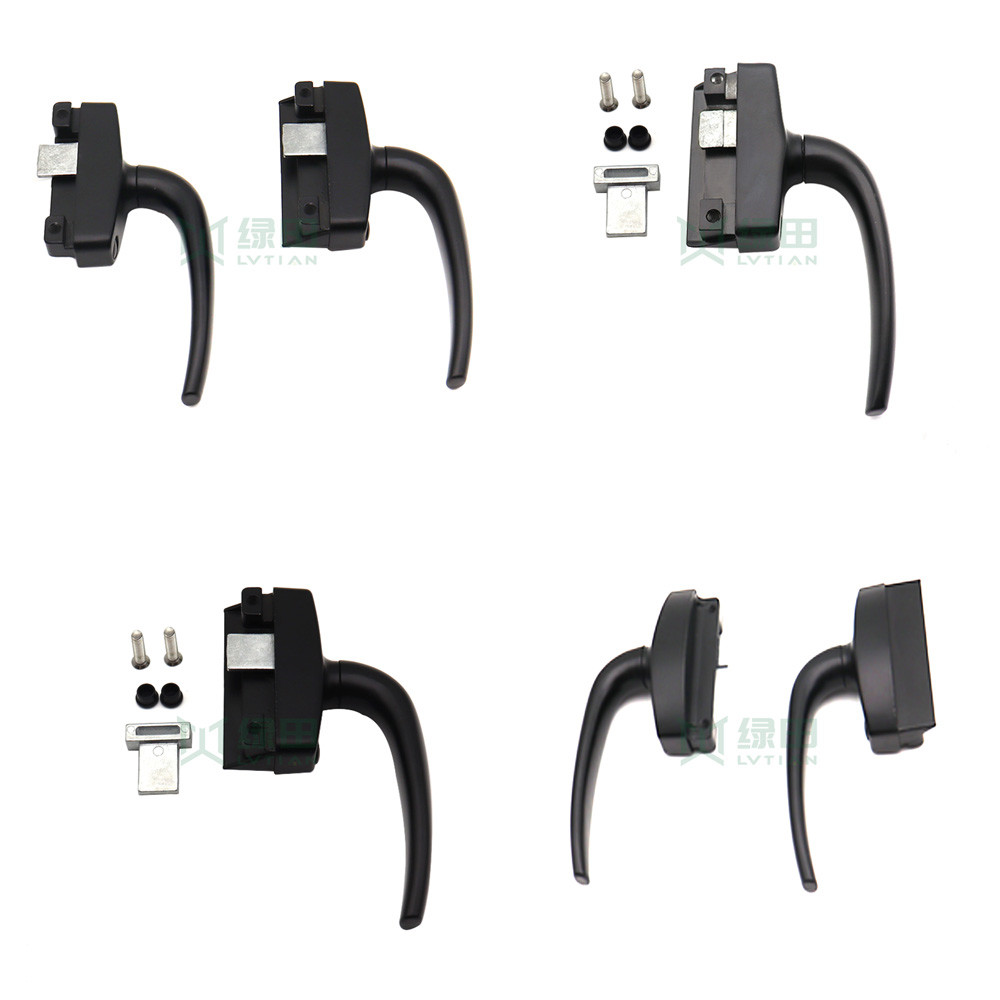 Customized Oblique Black Door And Window Handles Anti Rust Aluminum Alloy