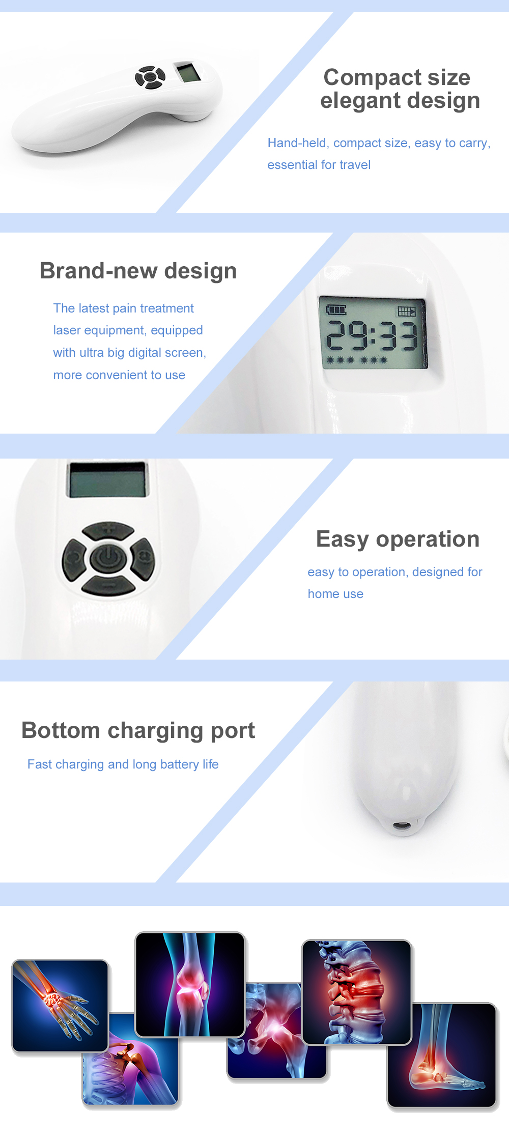 Clinic Physical Therapy Handheld Laser Device 808nm 650nm Cold Laser Therapy Machine