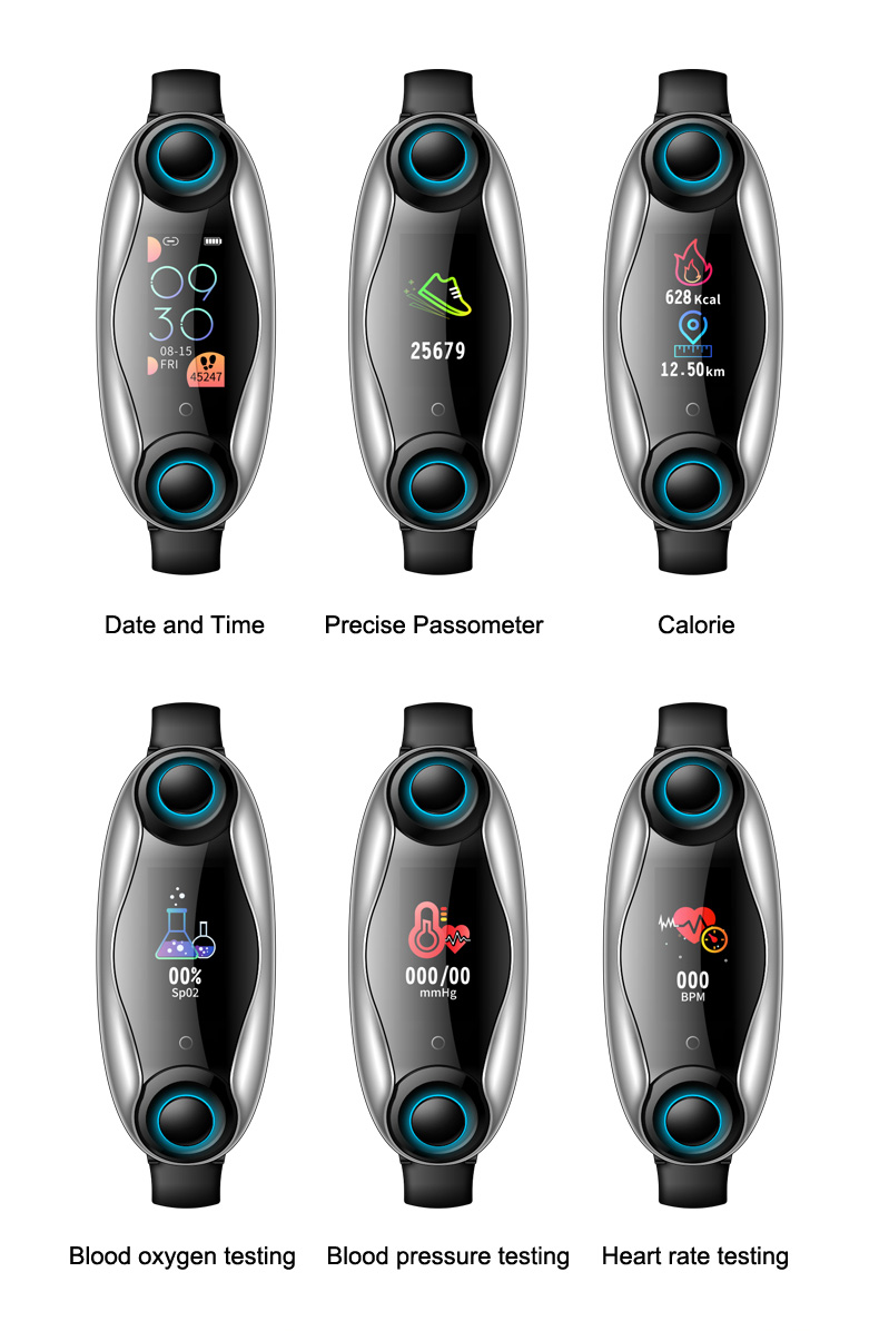 Hazel New 2 in 1 TWS Cool Earbuds T90 smart watch With Touch Screen Smartwatch
