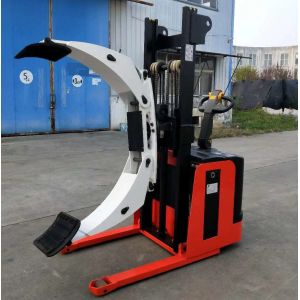 China Design 1102lb 2204lb 3306lb Full Electric Roll Stacker With Leg Paper Drum Stacker For Roll Handling on sale