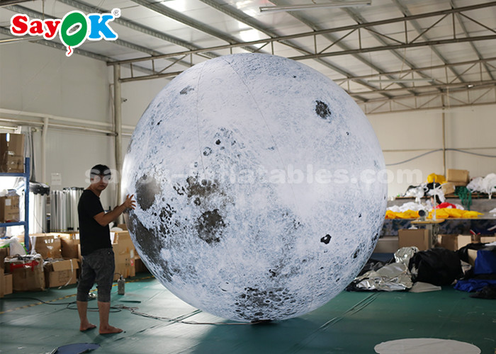 3m Giant Advertising Inflatable Lighting Decoration Moon Globe Ball