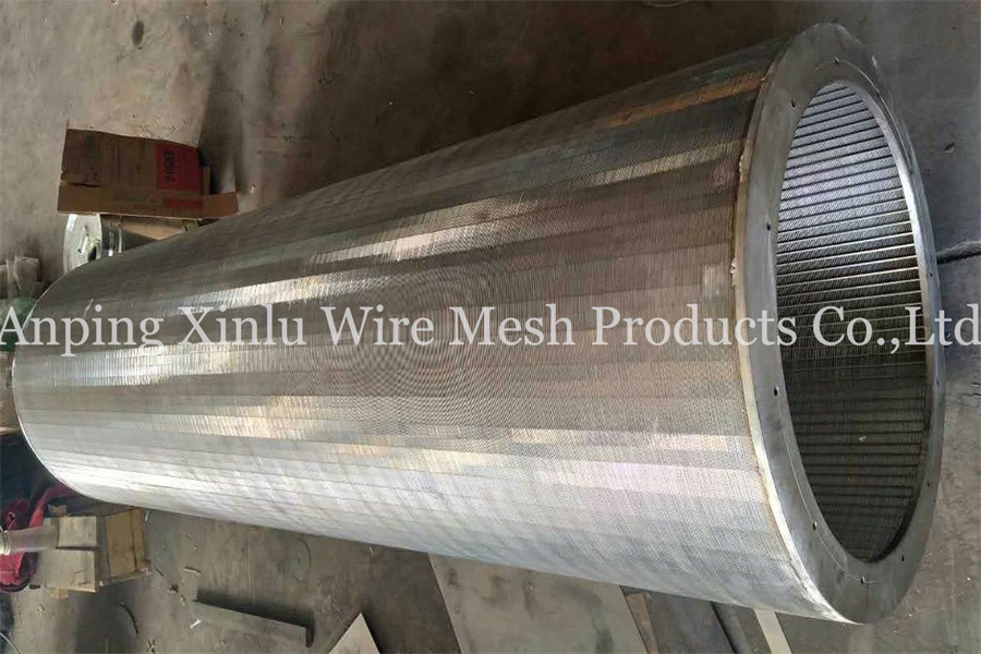 OD 620mm Rotating Drum Screen / Wedge Wire Sieve Filters SS 304 2mm Slot