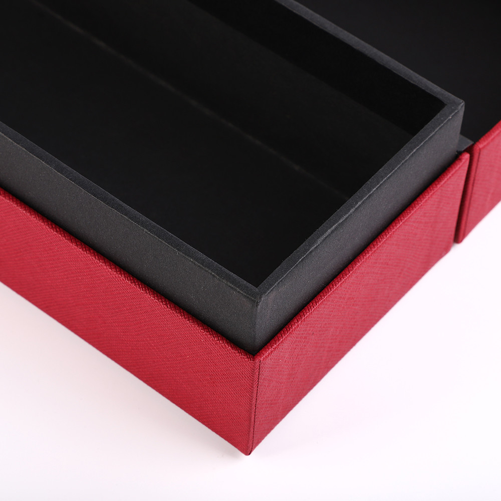 Sponge Cushion Wine Bottle Gift Box Luxury Cardboard Packaging Spirit Single Tab Opening