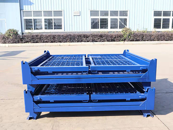 Custom Folding Steel Stillage Cage With Latch Lock For Secure Storage
