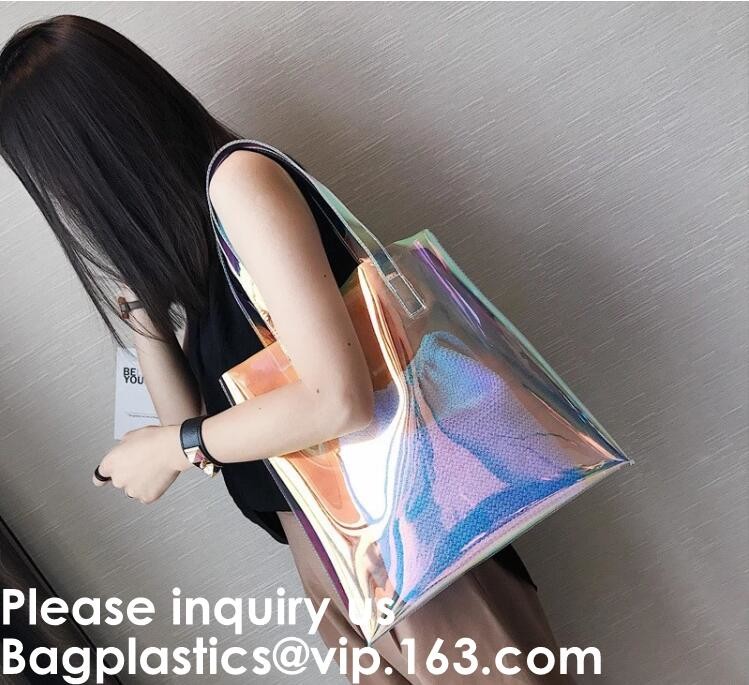 Fashion Neoprene Shopping Beach Tote Bag, Custom Waterproof Outdoor Beach Bean Bag, Promotional Clear Beach Bag