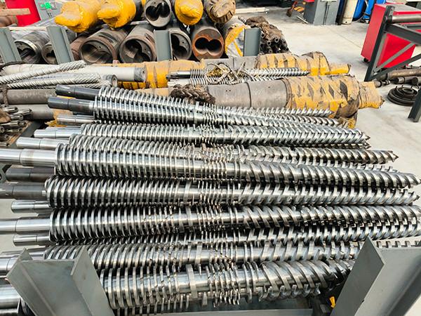 Alloy Steel Twin Conical Screw Assembly For Plastic Extrusion Production