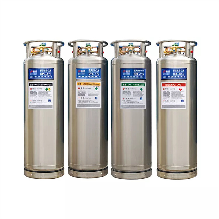 Vertical Vacuum Insulation Cryogenic Liquid Dewar Cylinder SUS304