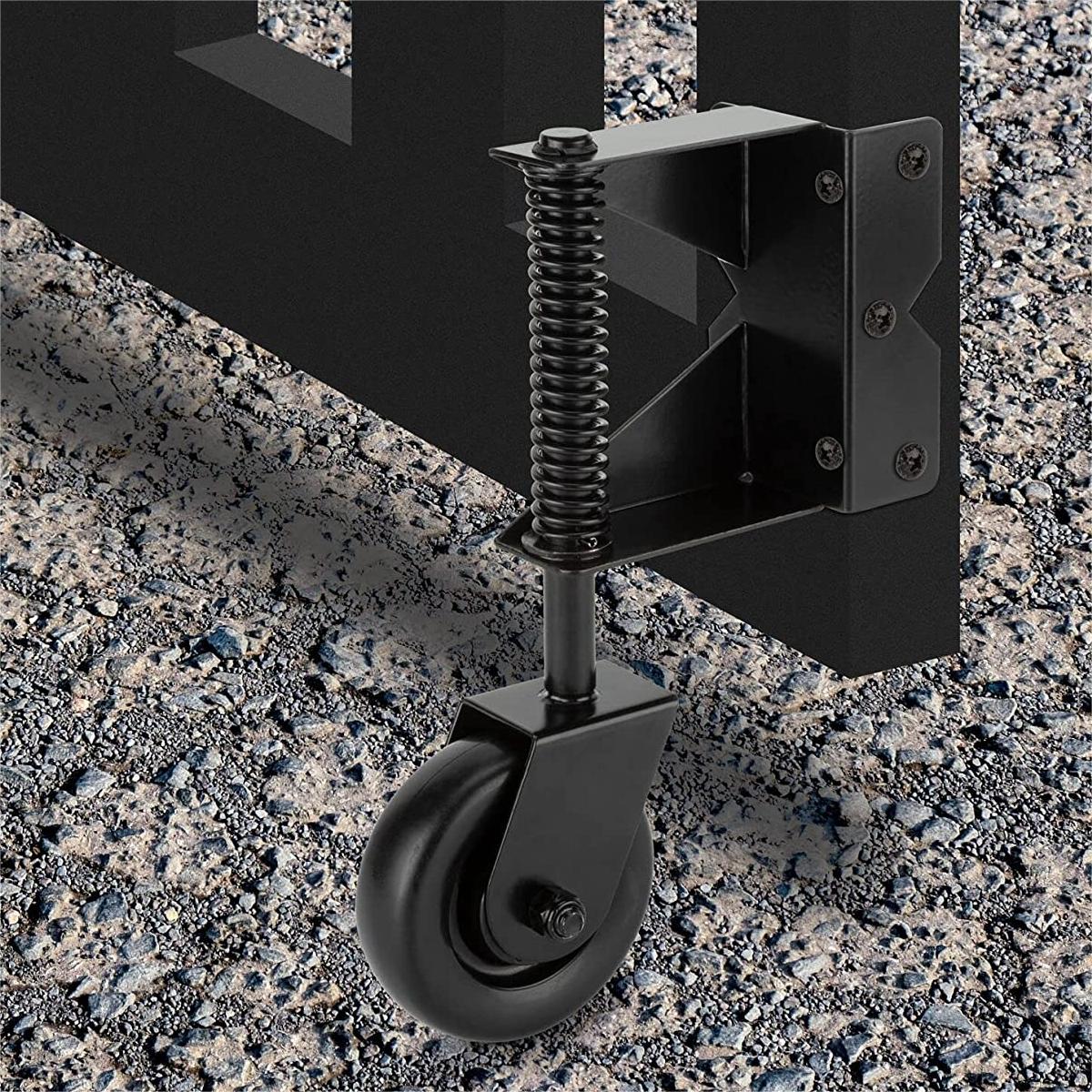 Highway Fence Heavy Duty 5inch Rubber Gate Wheel Caster with 360 Degree Mount Plate