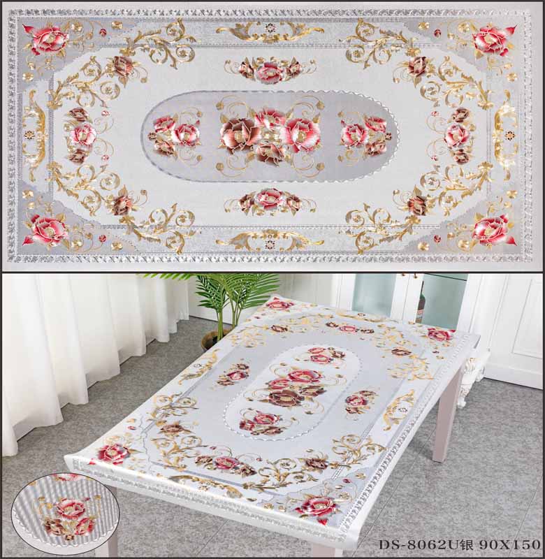 Square Waterproof PVC Polyester Table Cover Roll for Customized Restaurant Tables