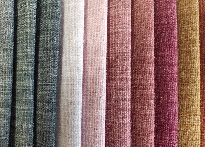 China 100% Polyester Linen Look Furniture Upholstery Jute Sofa Fabric