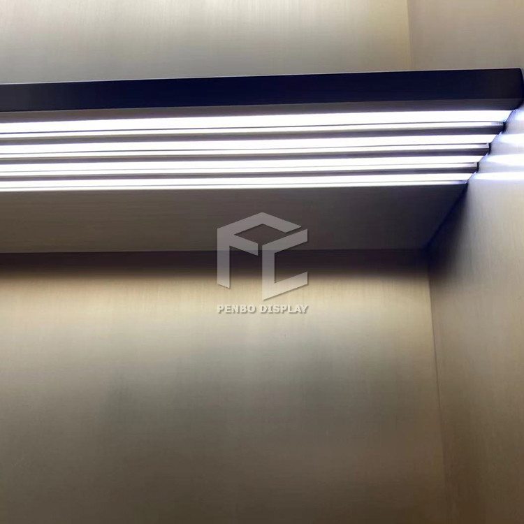 Tempered Glass Jewelry Shop Furniture Electroplated Brushed