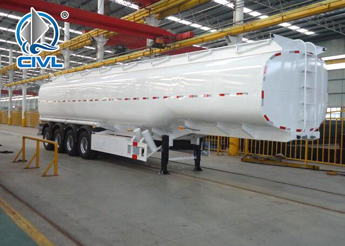 Volume 60m3 , 3 Axles Fly Ash Tank Semi Trailer Trucks With ABS , Rated Loading 33000kgs