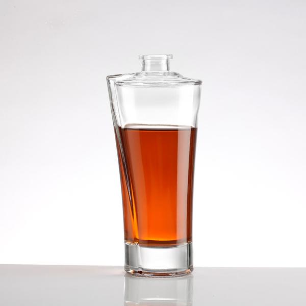 200ml Flat Square Rectangle Flint Glass Liquor Wine Whisky Tequila Bottle With