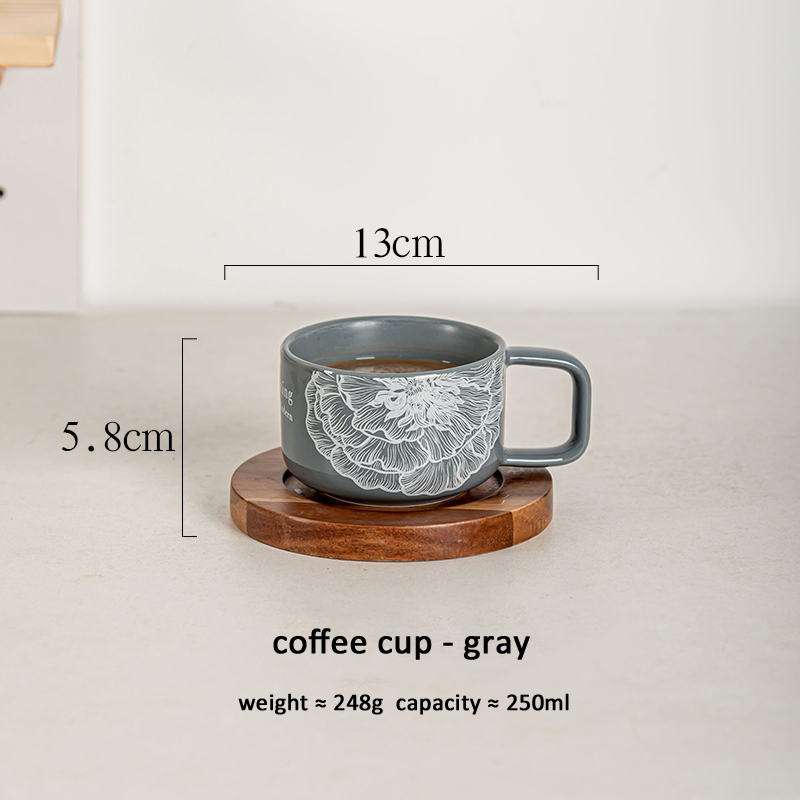 Europe Design Ceramic Cappuccino Cup And Saucer Set For Europe Market