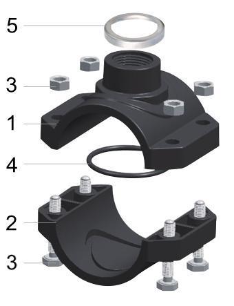 Plastic PE PP Compression Pipe Fittings Pn16 Pn10 HDPE PVC Saddle Clamp for Irrigation