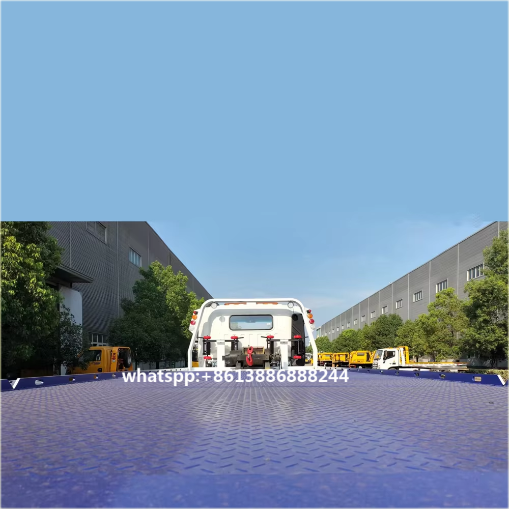 SINO 4*2 8 Ton Flatbed Trailer Wrecker Truck Body Tow Trucks Blockroad Broken Car