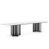 Buy cheap Kitchen Cream 6 Seater Marble Dining Table And Chairs Luxury 6 Seater 100cm from wholesalers