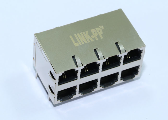  HR892430C Stacked RJ45 2x4 With 1000 Base - T Magnetics Connector LPJG47578CNL Manufactures