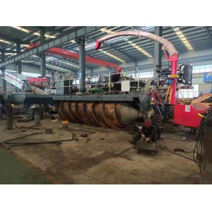 Swamp Buggy Reed Chopper Harvester With Screw Propulsion On Swamp Area