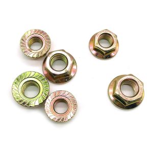 Zinc Plated M12 Serrated Class 4 Hexagon Flange Nut DIN6923