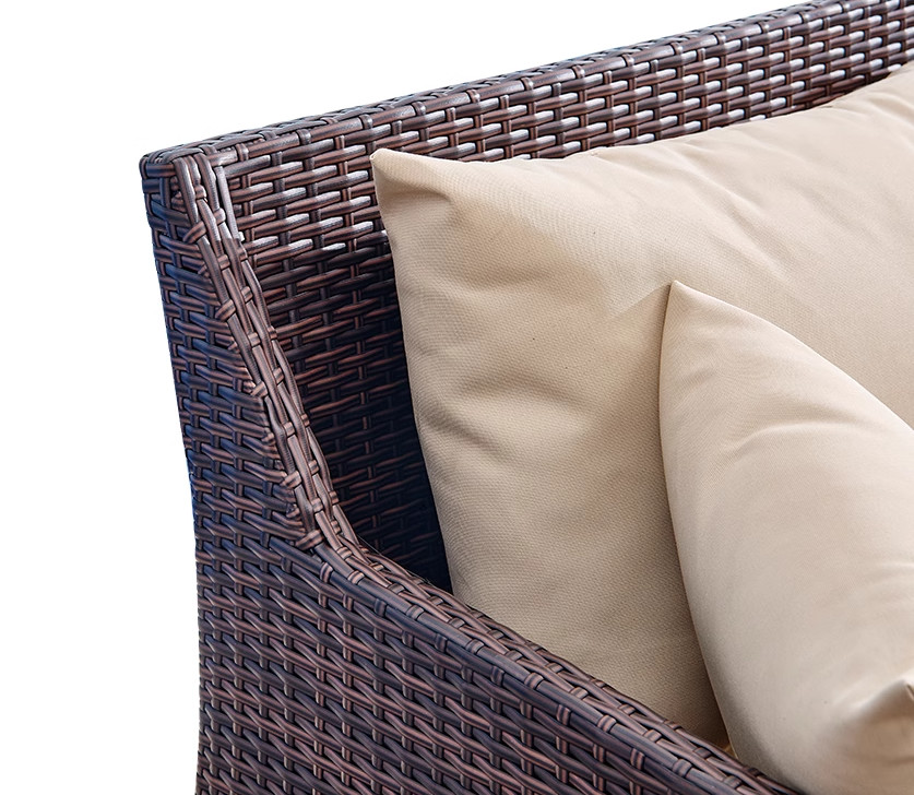 Single Rattan Garden Sofa Chair Waterproof Nordic Modern Terrace Combination