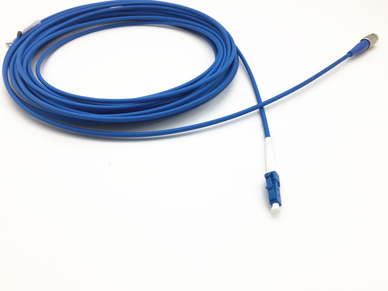 LC-FC Steel Armored Patch Cord Singlemode Simplex 3.0mm OFNP Plenum Rated Jacket