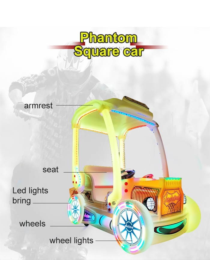 Electronic Old Roof Kids Bumper Car Riding Game Rain Proof