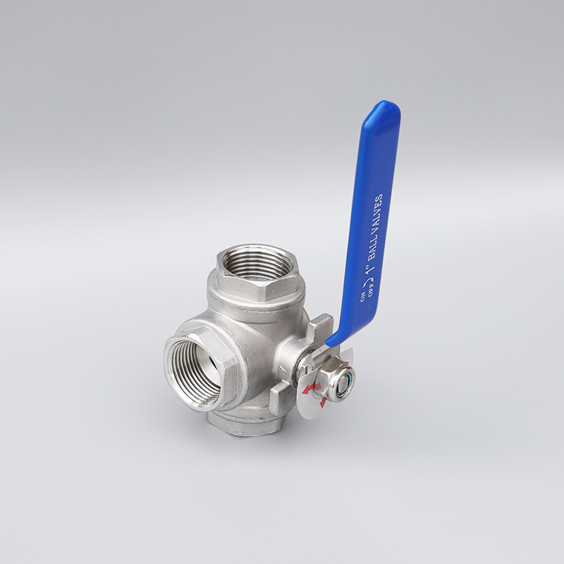 Three-Way NPT/Bsp/BSPT Threaded Stainless Steel Ball Valve