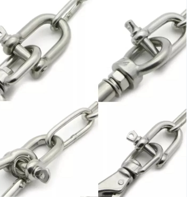 Polished Finish OEM 304 316 Stainless Steel Us Bolt Type Chain Shackle D Shackle