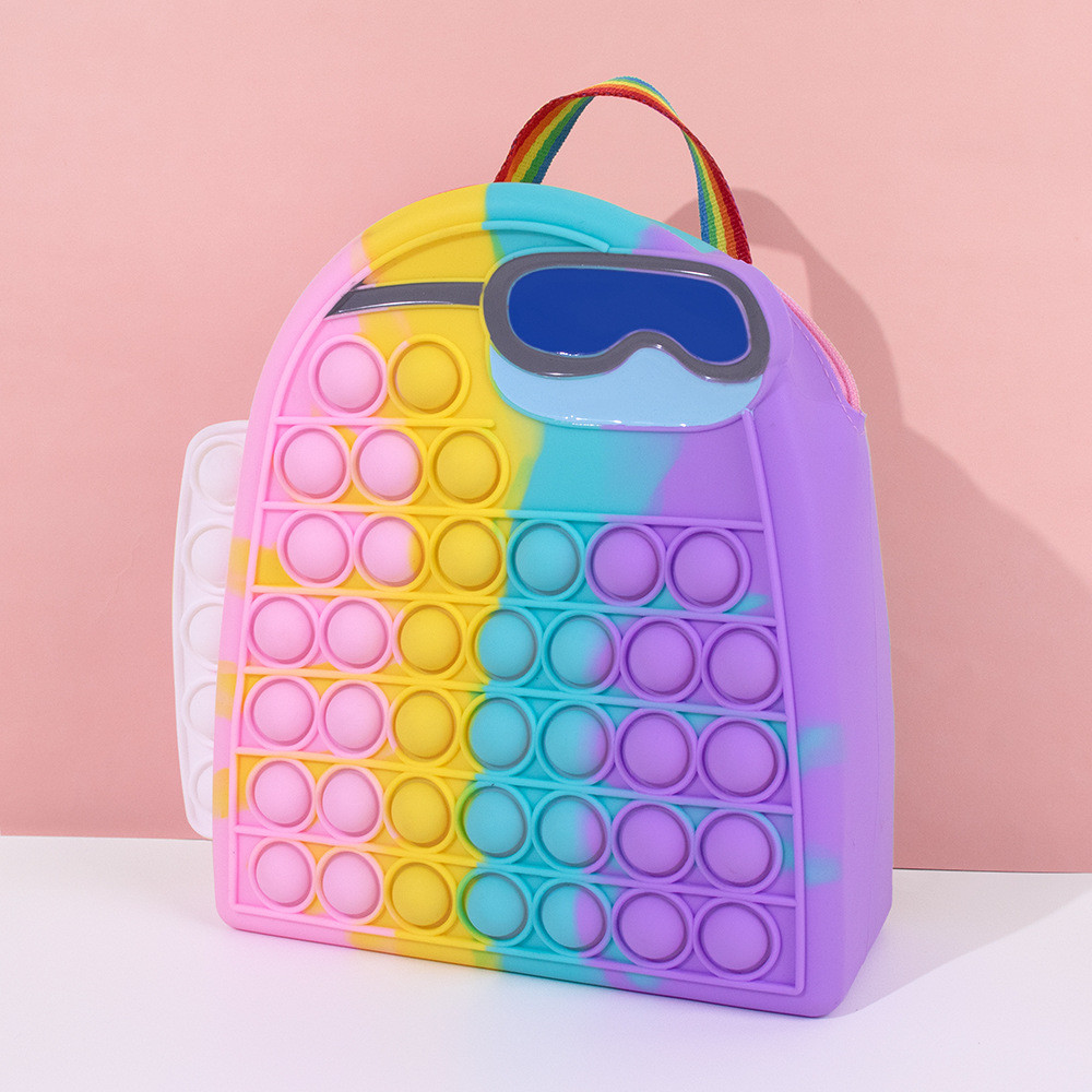 Dinosau Soft Silicone Pencil Case For Stationery And Makeup Items Backpack Bag Silicone SchooL Crossbody Shoulder Bag