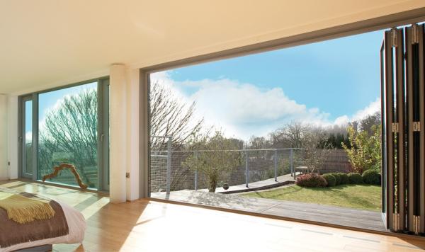 Customized Width Aluminum Folding Doors Featuring High And Low Waterproof Track