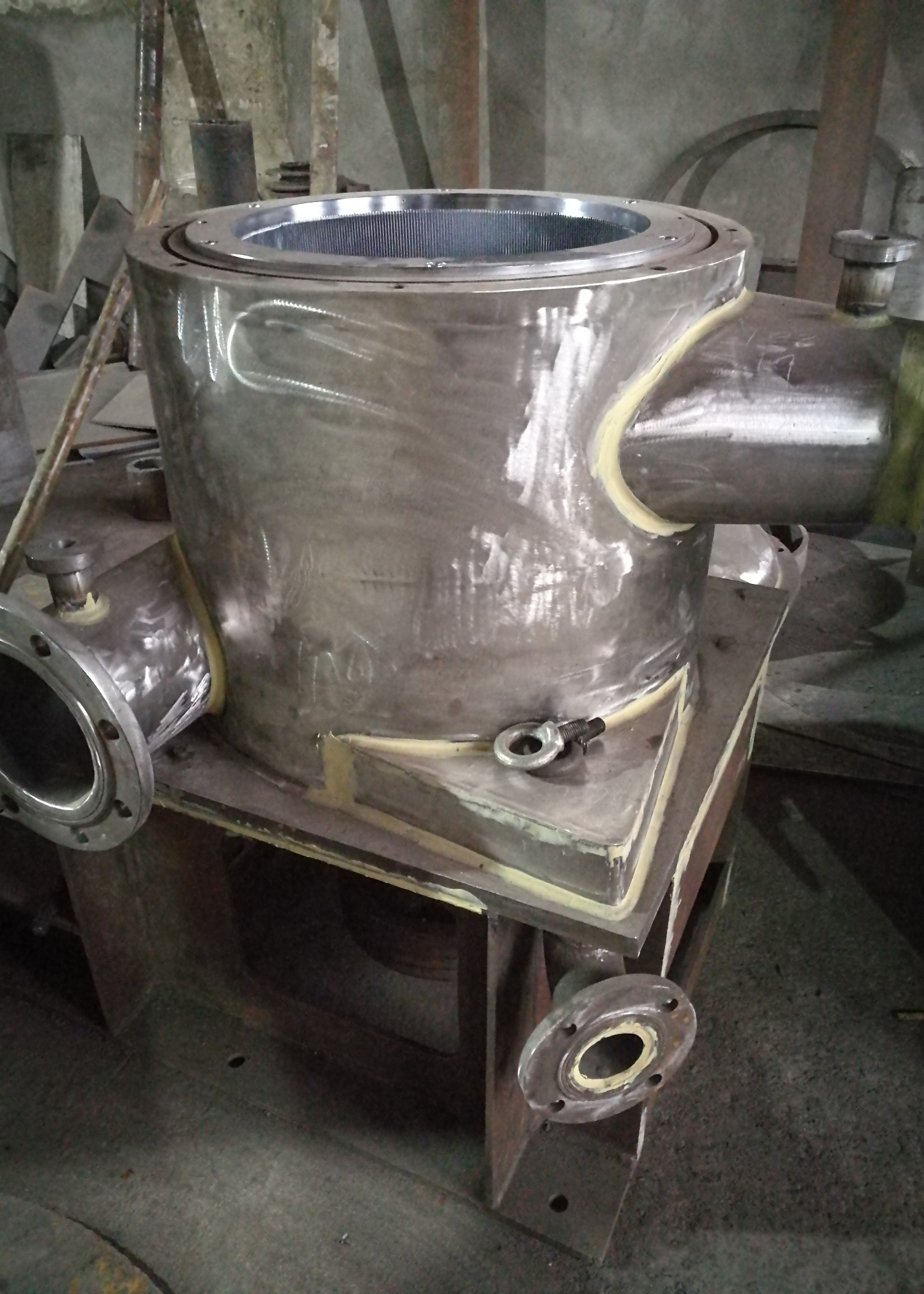 Inward Flow / Inflow Wedge Wire Basket Stainless Steel Material For Pulp Screening