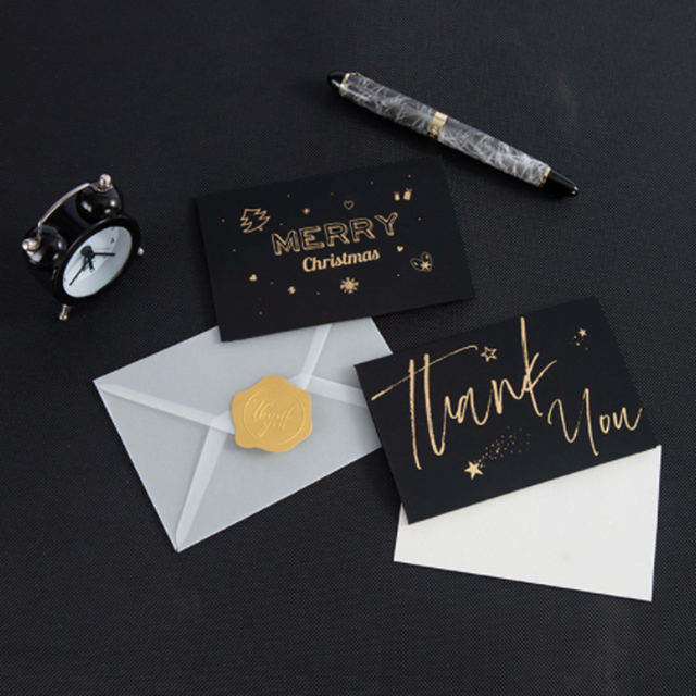 Soft Touch Thank You Envelope Paper Business Card for Your Customer Requirements