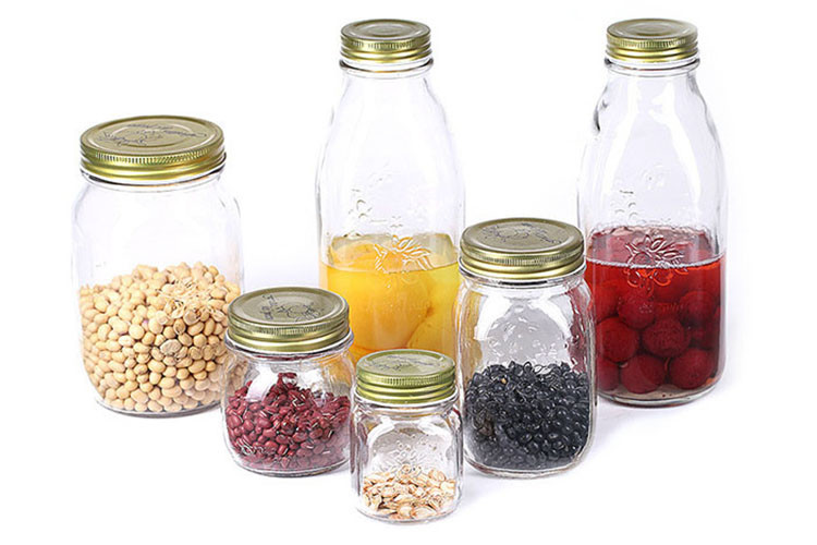 Transparent Round Large Sealable Glass Jars 170ml 300ml 500ml 1000ml