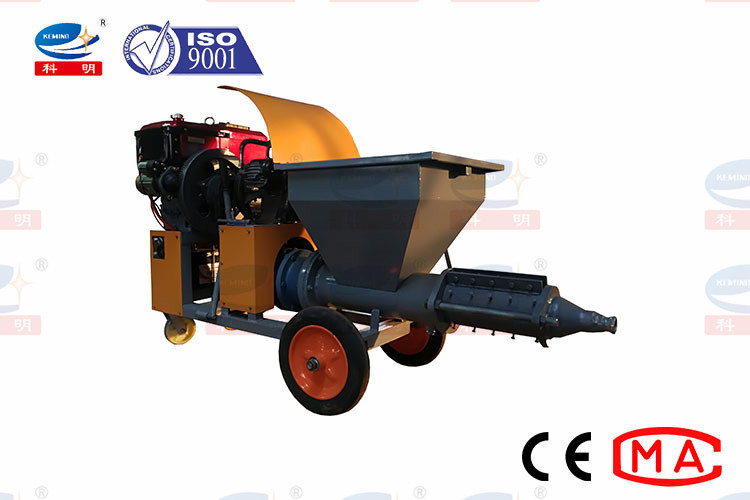 Energy Saving Mortar Plastering Machine Diesel Engine Driven Wall Surface Used