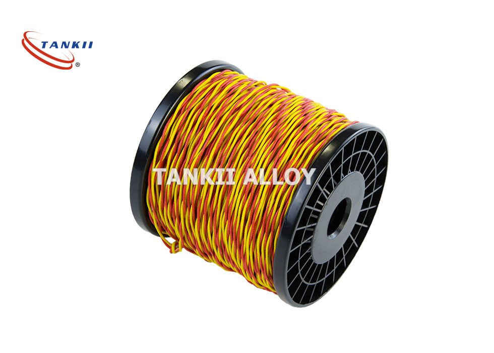 2*0.711mm Fiberglass Insulated Thermocouple Cable Oxidized Surface