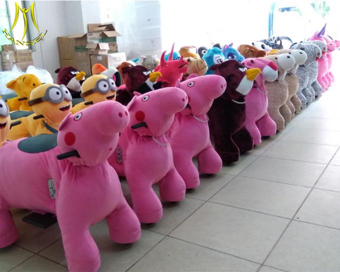 Hansel factory plush motorized riding animals walking ride on animal toy for mall