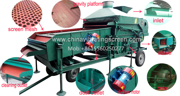 Using in red grape seed vagetable seeds cleaner grader equipment