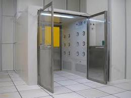 1.2mm Thickness Cleanroom Air Shower with 24 Stainless Steel Nozzles on Two
