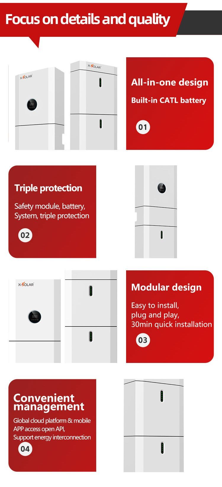 Three Phase System All in One Solution: Hybrid Inverter E10kt Blue-Pack-10.2 Battery Pack Wifiplug&amp; Cts