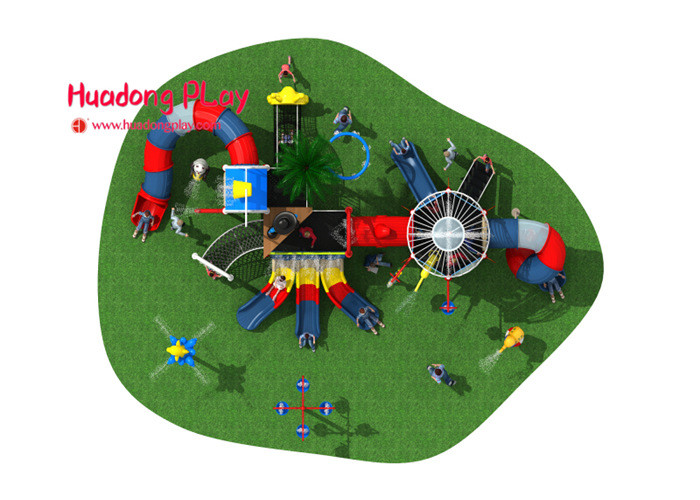 Muti - Functional Children's Plastic Outdoor Play Equipment 35CBM Giant Size Environmental Sets